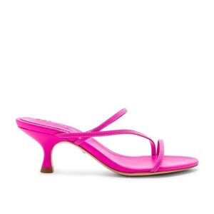 SCHUTZ  NEON Pink Strappy Kitten Heel Sandals size 7.5 B